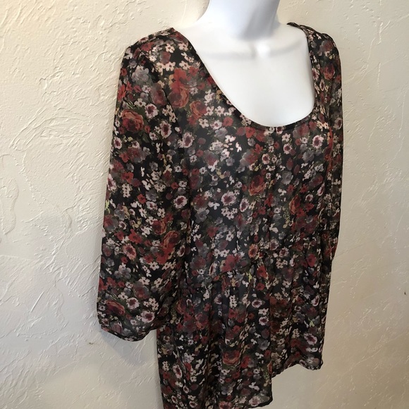 Full Tilt Tops - Full Tilt Floral Women’s Blouse